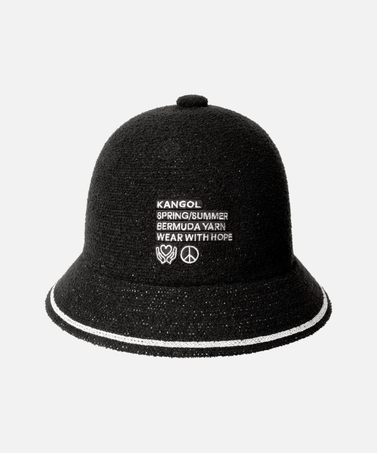 KANGOL FINE PRINT CASUAL / カンゴール オーバーライド 帽子 ハット ブラック
