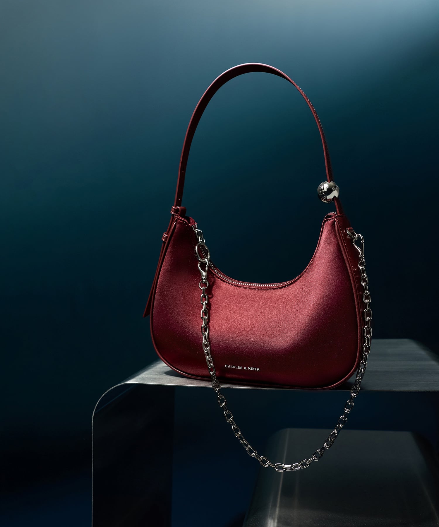 CHARLES & KEITH Jesmyn ジェスミン サテンクレセントツーウェイバッグ チャールズアンドキース シューズ・靴 サンダル【送料無料】