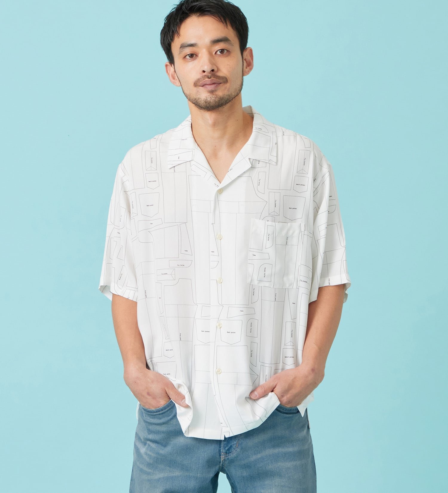 EDWIN レーヨン オープンカラーシャツ 半袖 エドウインオンラインモール トップス シャツ・ブラウス ブラウン ネイビー カーキグリーン ブルー ブラック ホワイト
