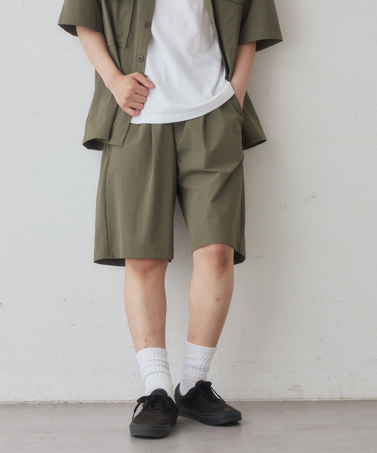 【Enlude/セットアップ対応】ユーティリティショートパンツ ディスコート パンツ その他のパンツ ブラック カーキグリーン