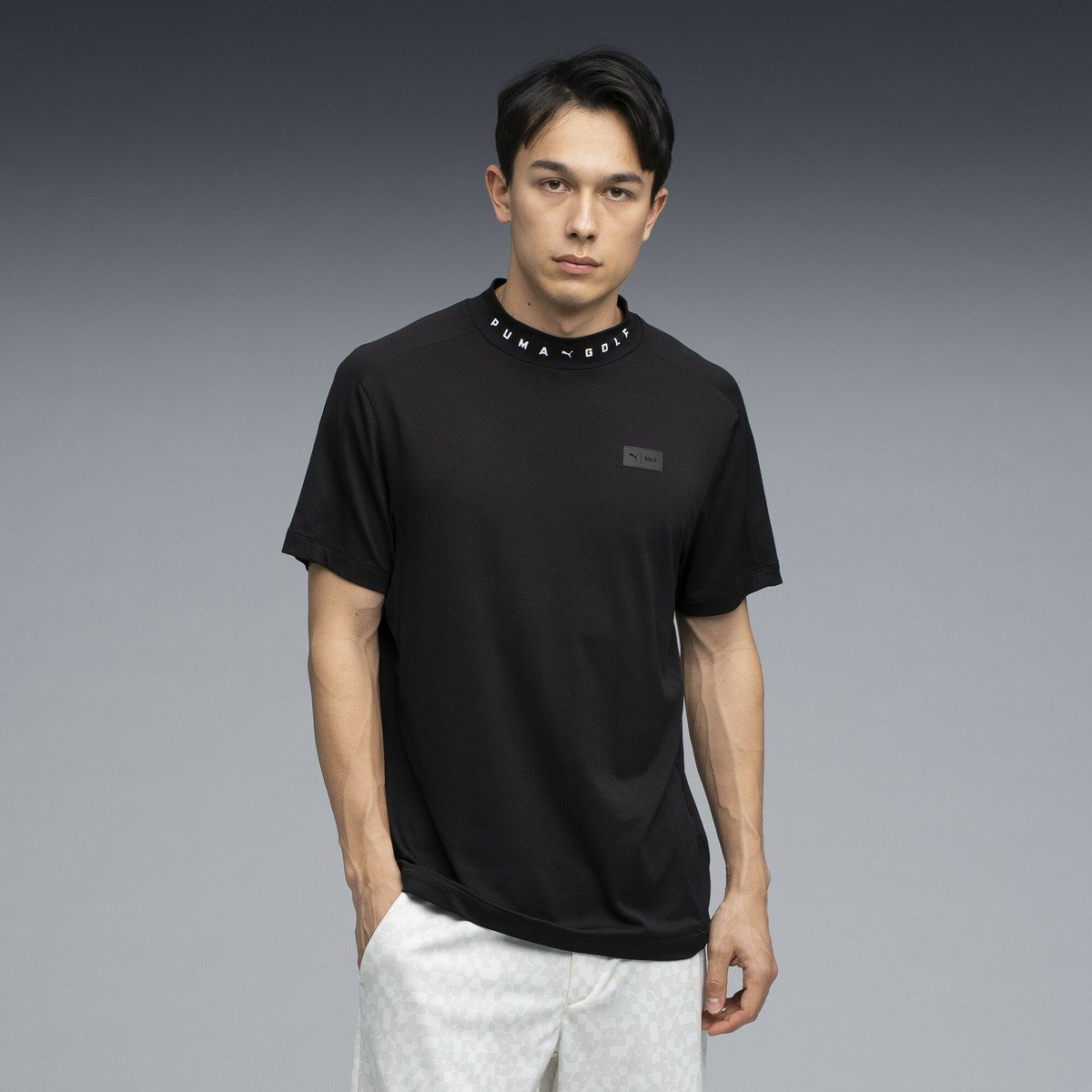 【SALE／30%OFF】PUMA メンズ ゴルフPB シンプル モックネック 半袖 シャツ SIMPLE MOCKNECK S/S プーマ トップス カットソー・Tシャツ ブラック【送料無料】