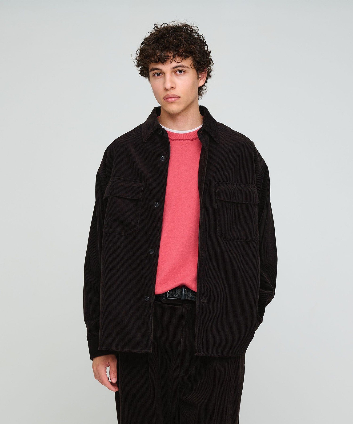 UNITED ARROWS green label relaxing FINE BASIC スビン コーデュロイ CPO 長袖 シャツ ユナイテッドアローズ グリーンレーベルリラクシング トップス シャツ・ブラウス グレー ブラウン【送料無料】