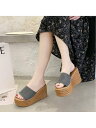 【SALE/30%OFF】Aimoon 厚底 ミュールサンダル レディース 韓国 ミニミニストア シューズ・靴 サンダル ブラウン ブラック グレー