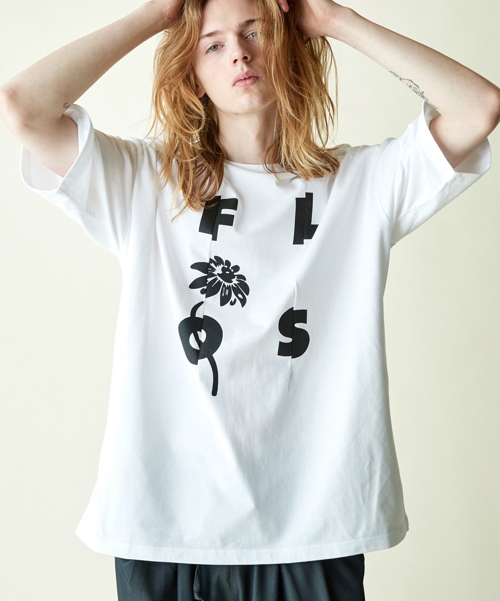 rehacer rehacer:Tuck Logo Wide CS T レアセル トップス カットソー・Tシャツ グリーン ブラック ホワイト ネイビー グレー