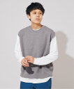 B.C STOCK HT/AC PE KNIT VEST 2 IN SET ベーセーストック トップス ニット ブラック ベージュ