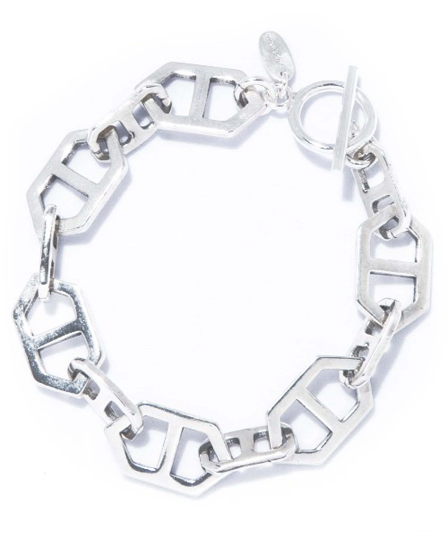 quip queint quip queint/scutum bracelet QU120 シルバー アンカーチェーン ブレスレット セットアップセブン アクセサリー・腕時計 ブレスレット・バングル ブラック【送料無料】