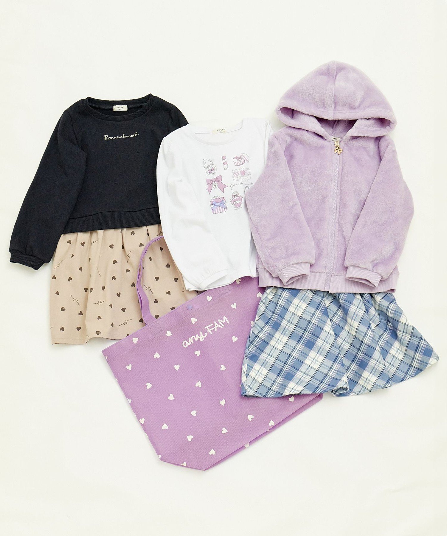 ANY KIDS 【数量限定】5点セットアイテム エニィ 福袋・ギフト・その他 福袋 パープル【送料無料】