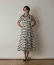 【SALE/40%OFF】GRACE CONTINENTAL ドローイングプリントワンピース グレースコンチネンタル ワンピース・ドレス ワンピース ベージュ グリーン【送料無料】