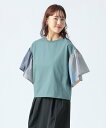 【SALE/30%OFF】BEAMS HEART WOMEN 袖 フレア 配色 プルオーバー ビームス ハート トップス カットソー・Tシャツ ブラック ホワイト グリーン