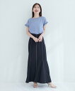 natural couture 【WEB限定】ハートウエストマーメイドスカート ナチュラルクチュール スカート その他のスカート グレー ベージュ ネイビー【送料無料】