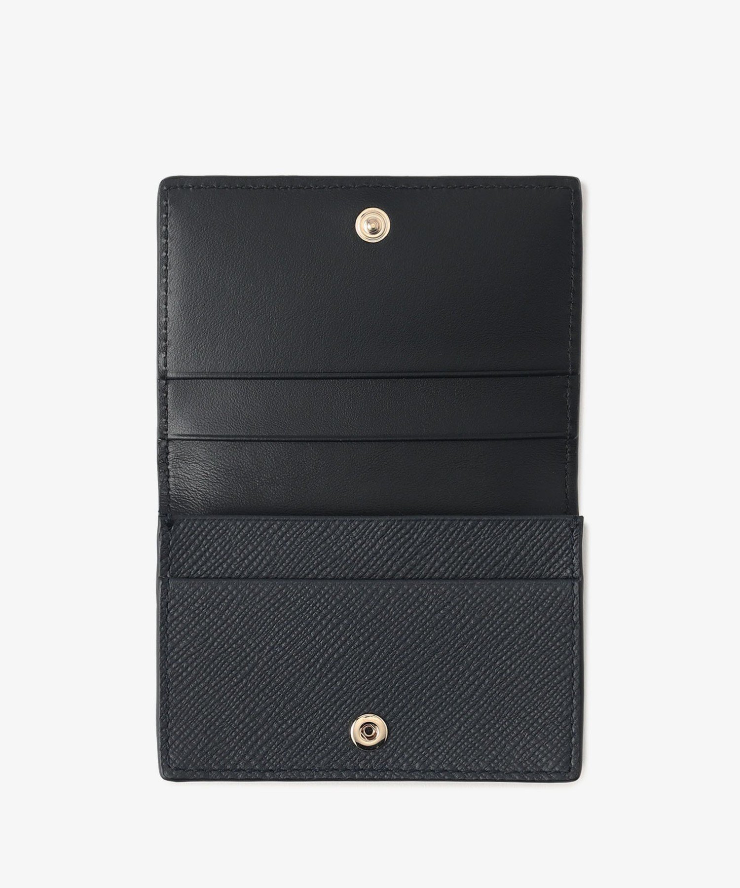 SMYTHSON Panama Folded Card Case With Snap Closure スマイソン 財布・ポーチ・ケース 名刺入れ・カードケース ネイビー【送料無料】