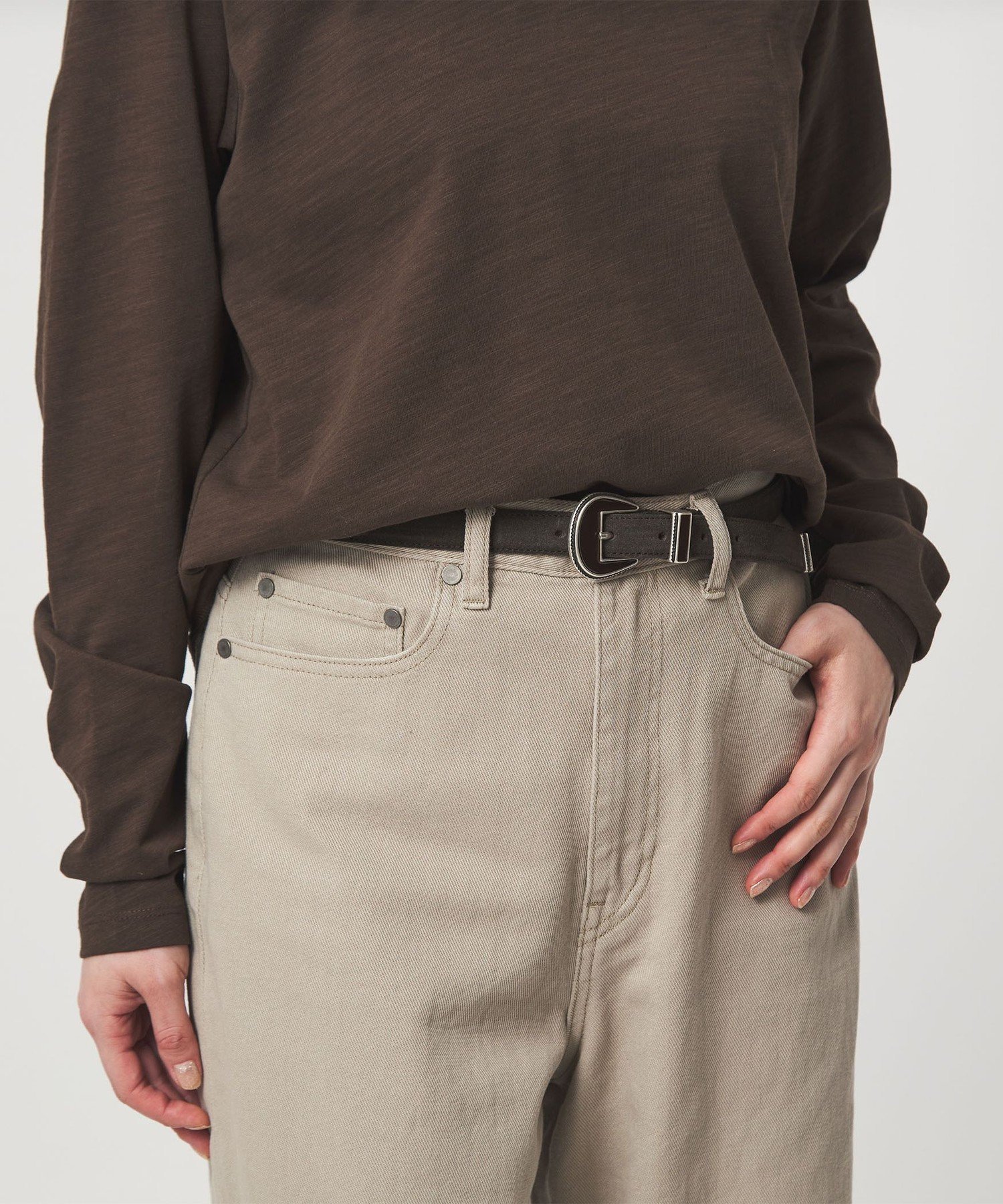 UNITED ARROWS green label relaxing ＜MANCINI 1979＞スエード ベルト ユナイテッドアローズ グリーンレーベルリラクシング ファッション雑貨 ベルト ベージュ ブラウン【送料無料】