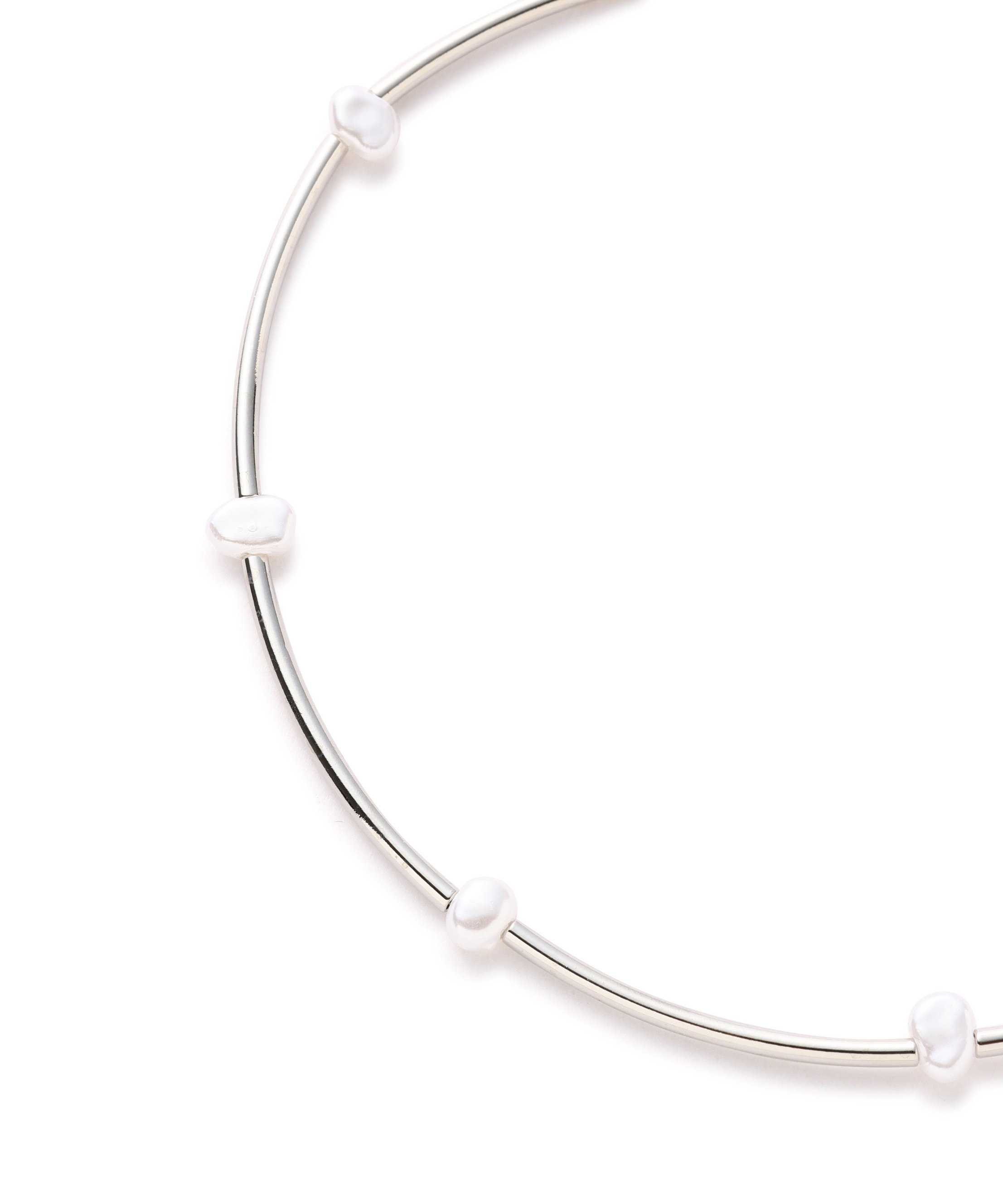 PROPORTION BODY DRESSING メタルパールネックレス プロポーションボディドレッシング アクセサリー・腕時計 その他のアクセサリー・腕時計 シルバー
