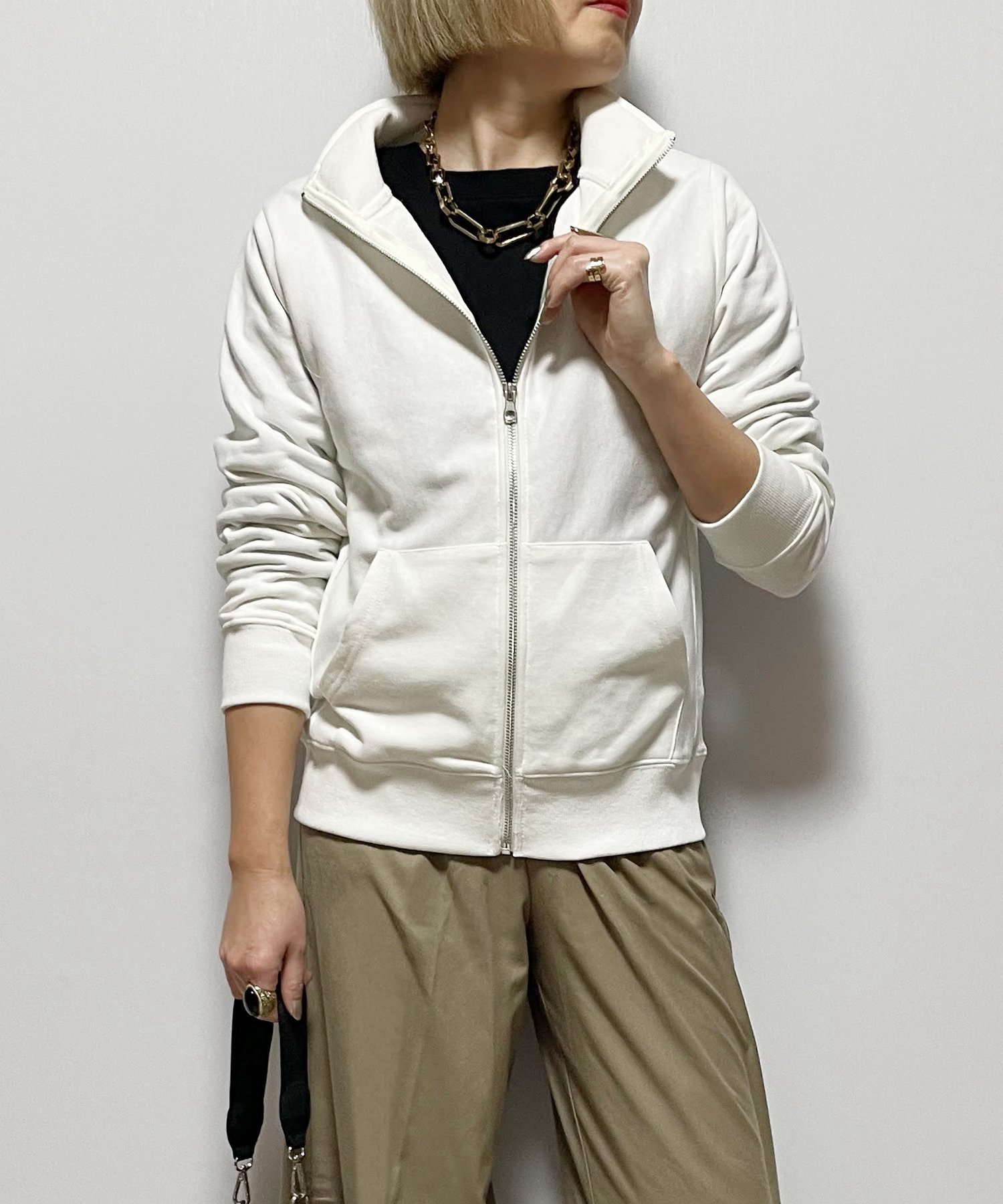 【SALE/33%OFF】CHiLL365 CHiLL365/(W)ジップアップスタンドカラージャケット リラクロ ジャケット・アウター その他のジャケット・アウター グレー ホワイト ブラック ネイビー