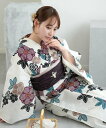 utatane utatane 浴衣3点セット きなりに紫の疋田梅 Fサイズ ウタタネ 着物・浴衣・和装小物 浴衣【送料無料】