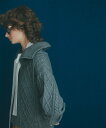 N. Natural Beauty Basic ハーフジップケーブルニット エヌ ナチュラルビューティーベーシック* トップス ニット ブルー グレー【送料無料】