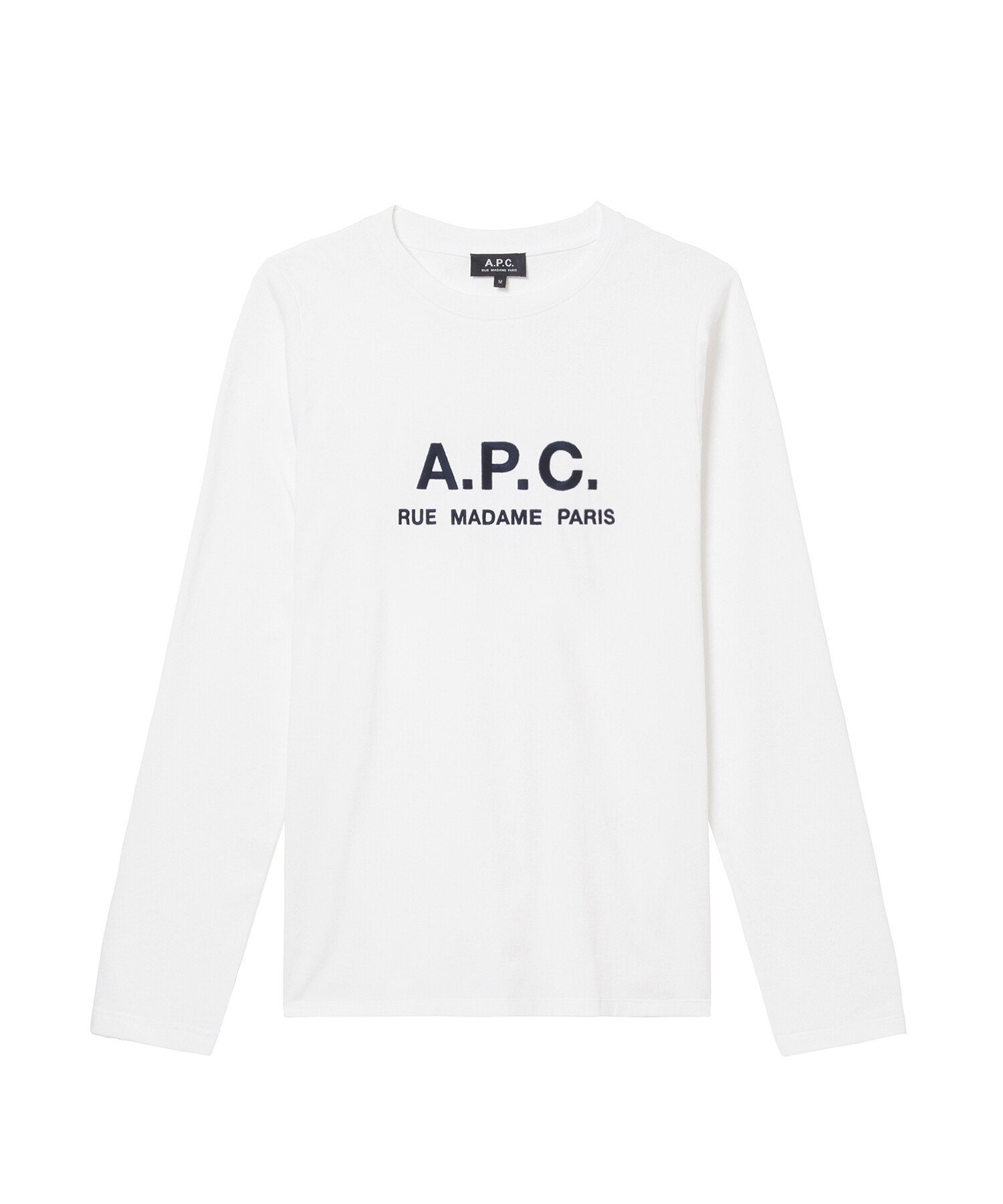 A.P.C. Rue Madame 長袖Tシャツ アー・ぺー・セー トップス カットソー・Tシャツ ホワイト ブラック【送料無料】