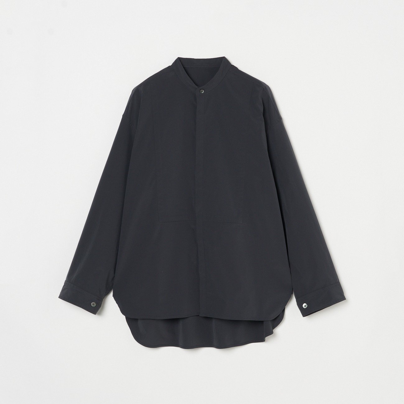 HELIOPOLE BAND COLLAR SHIRT エリオポール トップス シャツ・ブラウス グレー ホワイト