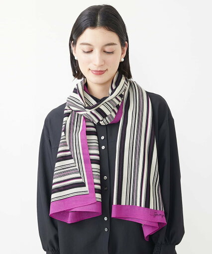 【SALE/50%OFF】GEORGES RECH(小さいサイズ) ウールストライプストール メゾンドゥサンク ファッション雑貨 マフラー・ストール・ネックウォーマー パープル【送料無料】 【SALE/50%OFF】GEORGES RECH(小さいサイズ) ウールストライプストール メゾンドゥサンク ファッション雑貨 マフラー・ストール・ネックウォーマー パープル【送料無料】