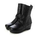【SALE/27%OFF】SAYA 5cm本革プラット製法ショートブーツ ラボキゴシ シューズ・靴 ブーツ ブラック レッド【送料無料】