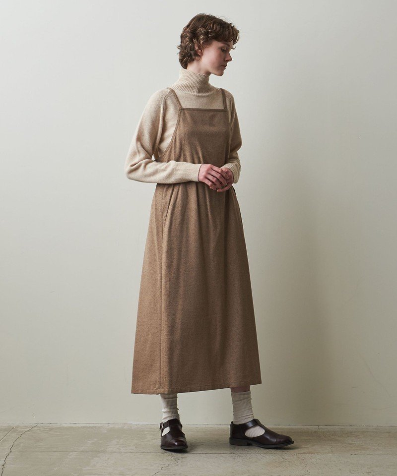 【SALE／80 OFF】Steven Alan ＜Steven Alan＞TWEED APRON DRESS/ワンピース ユナイテッドアローズ アウトレット ワンピース ドレス ワンピース ベージュ ブラウン【送料無料】