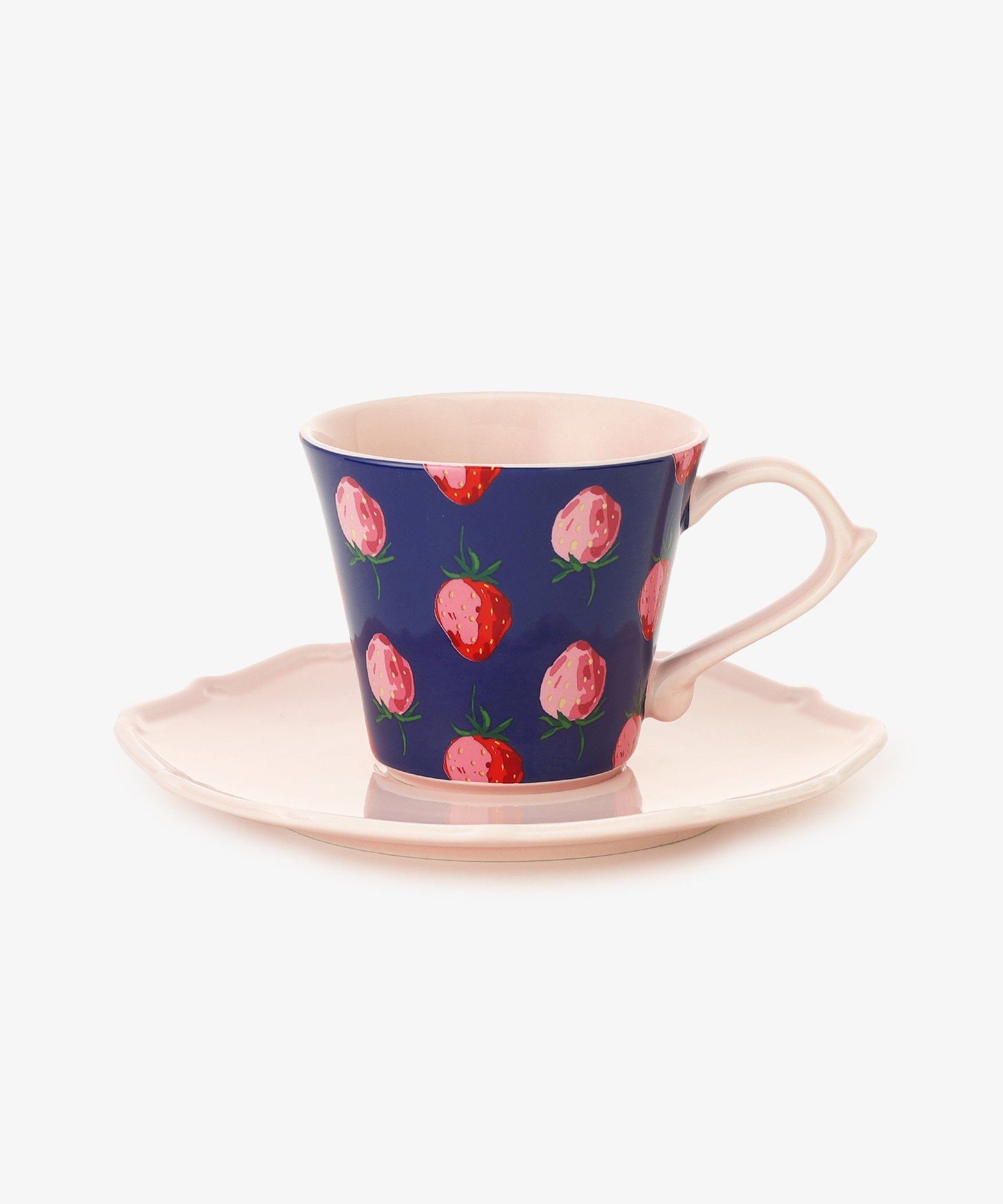 【SALE／50%OFF】Afternoon Tea LIVING ストロベリーカップ&ソーサー アフタヌーンティー・リビング 食器・調理器具・キッチン用品 グラス・マグカップ・タンブラー ネイビーのサムネイル