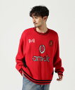 ROYAL FLASH amok/アモク/別注GAME KNIT ロイヤルフラッシュ トップス ニット レッド ホワイト【送料無料】(4)