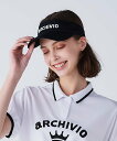ARCHIVIO 刺繍ロゴサンバイザー アルチビオ 帽子 サンバイザー ホワイト ブラック ブラウン グリーン【送料無料】