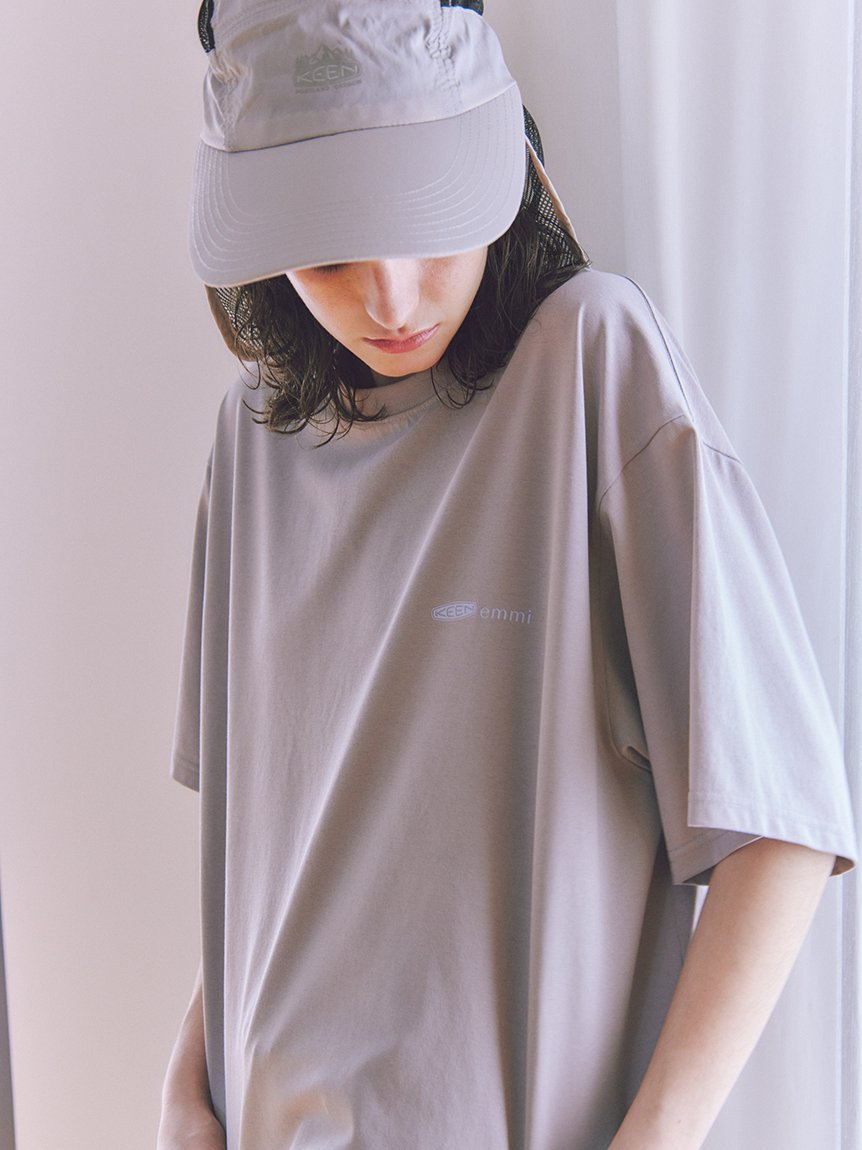 emmi 【emmi×KEEN】NICE MINT TEE×MESH OP SET エミ ワンピース・ドレス ワンピース グレー【送料無料】