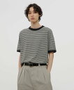 MHL. COTTON LINEN STRIPE JERSEY マーガレット・ハウエル トップス その他のトップス ホワイト グレー【送料無料】