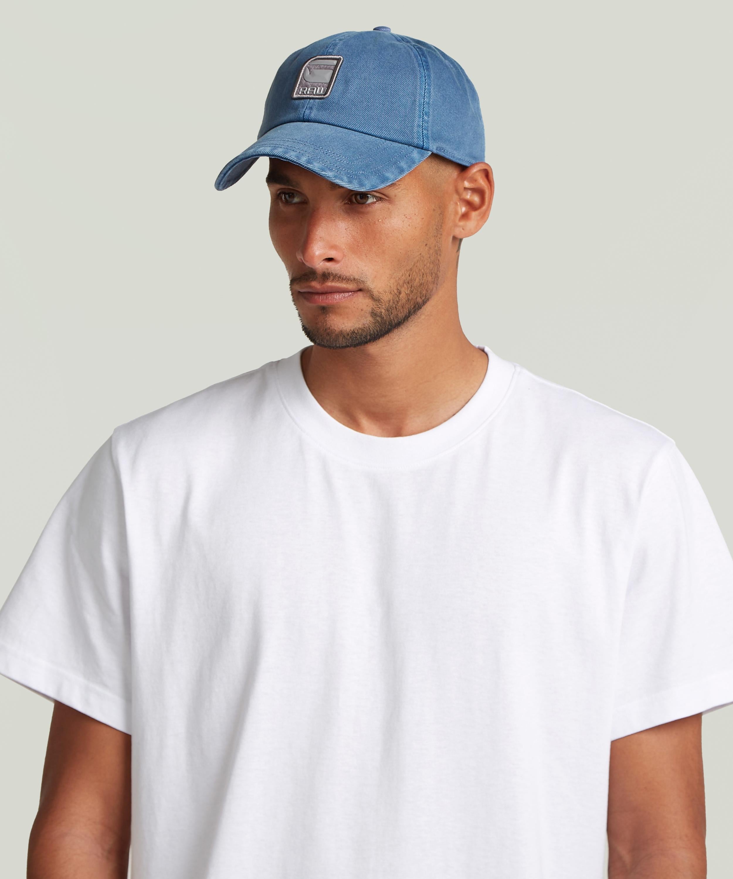 【SALE／40%OFF】G-Star RAW 【公式ショップ】AVERNUS BURGER BASEBALL CAP/ブランドロゴデニムベースボールキャップ ジースターロゥ 帽子 キャップ ブルー【送料無料】