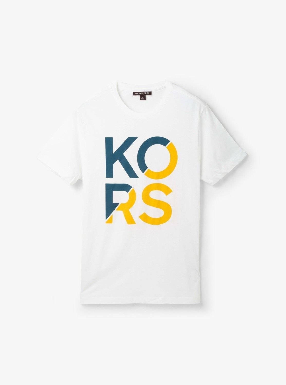 【SALE／83%OFF】MICHAEL KORS SPLIT STACK LOGO TEE ニット マイケル・コース トップス カットソー・Tシャツ ホワイト【送料無料】