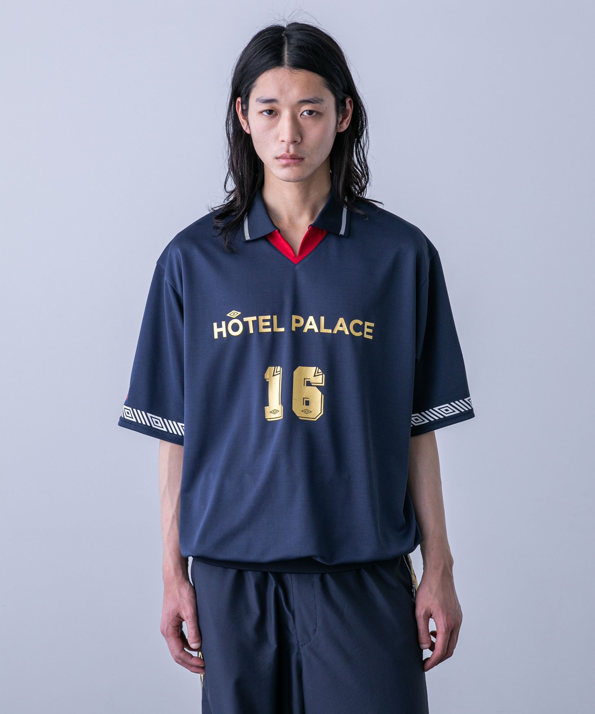 NANO universe HOTEL PALACE オテルパラス UMBROゲームシャツ ナノユニバース トップス カットソー・Tシャツ ネイビー ブラック ホワイト【送料無料】