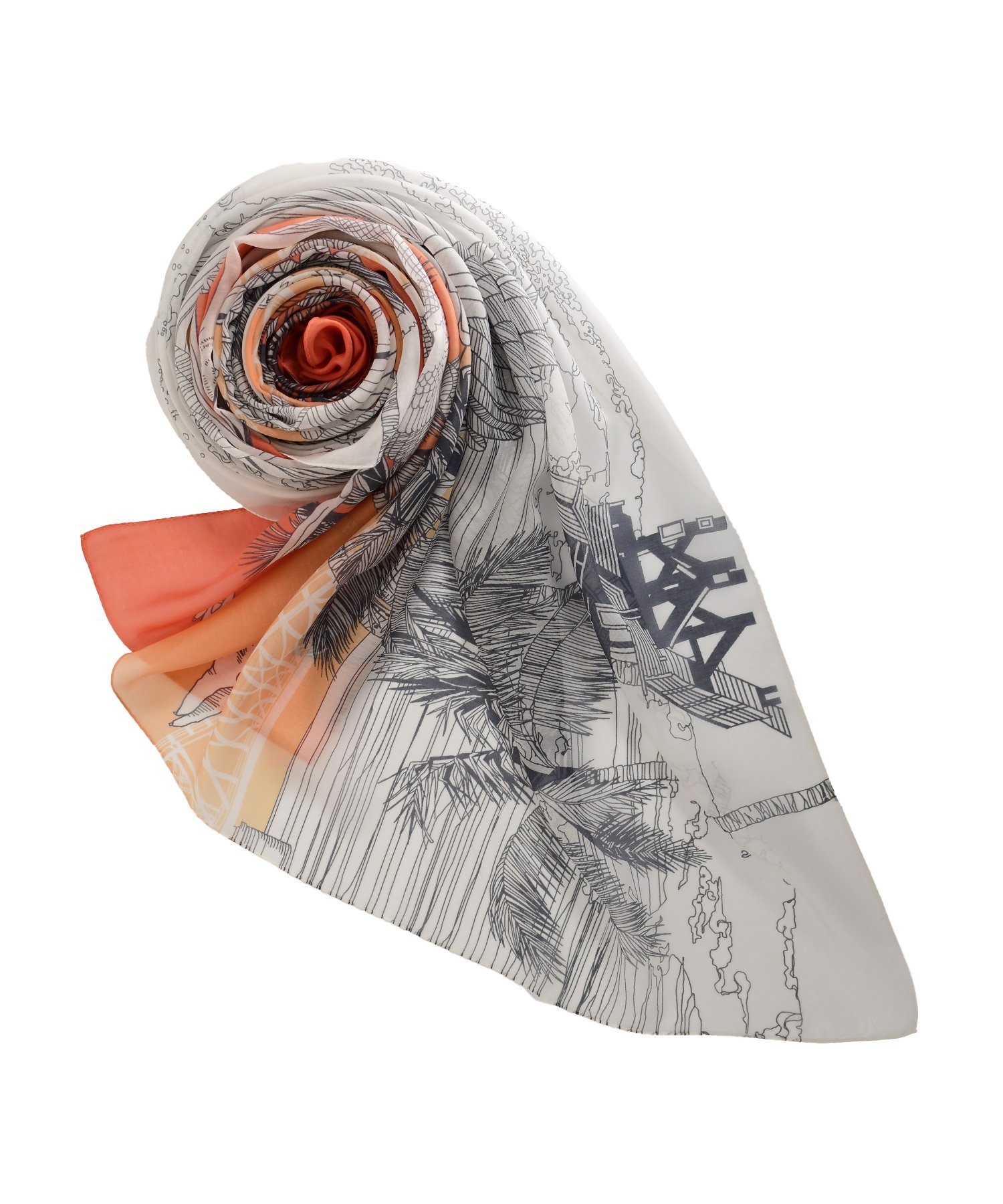 NOT Giulia（ノットジュリア）【.Y/ドットワイ】シルク 超大判 ストール 日本製 フロリダ フラミンゴ【フロリダフラミンゴ・フラミンゴ】都会では見ることのできない、視界いっぱいに広がるフロリダの空と海。サンゴ礁が広がる美しい海をの...