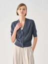 JOHN SMEDLEY Vネック5分袖クロップドコットンニットカーディガン | S4741 | 30G ジョンスメドレー トップス ニット【送料無料】