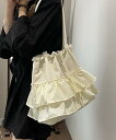 【SALE/30%OFF】miniministore ティアードフリルトートバッグ キャンバス ミニミニストア バッグ トートバッグ ブラック ピンク グリーン ホワイト(4)