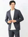 【SALE/10%OFF】m.f.editorial クロスストレッチ スリムフィット 2ボタンジャケット デニム調紺(セットアップ可能) タカキュー スーツ・...