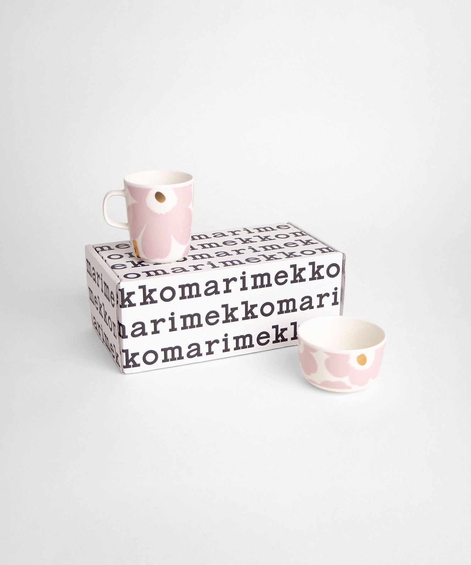 Marimekko 【Rakuten Fashion限定・by R特別商品】Unikko マグカップ ボウルセット マリメッコ ファッション雑貨 その他のファッション雑貨 ゴールド【送料無料】