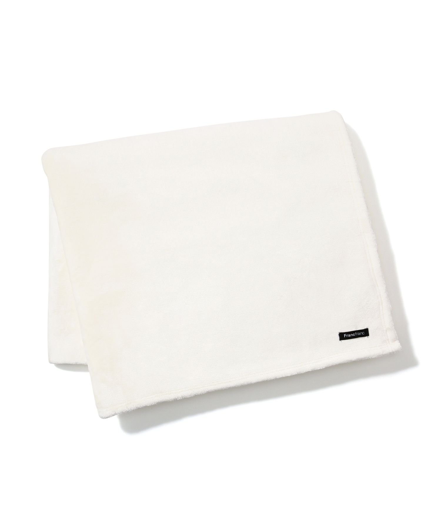 Francfranc WARMY なめらか ソリッド ブランケット(毛布) ダブル アイボリー フランフラン インテリア・生活雑貨 ブランケット・ひざ掛け ホワイト【送料無料】