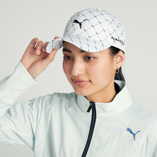 PUMA ウィメンズ ゴルフ W キャット アーガイル AOP キャップ プーマ 帽子 キャップ ホワイト【送料無料】 PUMA ウィメンズ ゴルフ W キャット アーガイル AOP キャップ プーマ 帽子 キャップ ホワイト【送料無料】