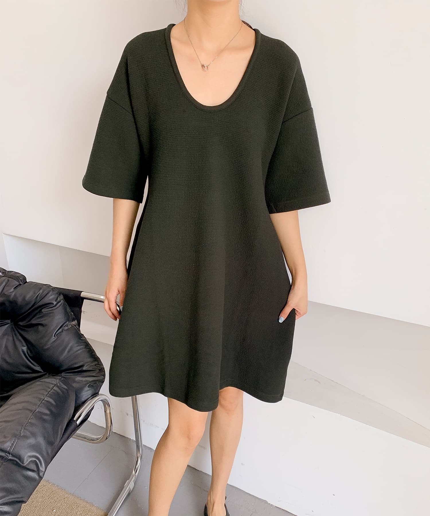 【SALE／20%OFF】DECADE CLASSIC DECADE CLASSIC Uネック コクーンシルエット ミニワンピース ディケイドクラシック ワンピース・ドレス ワンピース【送料無料】