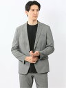【SALE/10%OFF】m.f.editorial クロスストレッチ スリムフィット 2ボタンジャケット バーズアイグレー(セットアップ可能) タカキュー ス...