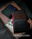 【SALE／85%OFF】VANQUISH 【VANQUISH/ヴァンキッシュ】スタッズ L字ZIP 二つ折り財布 スタイルコード 財布・ポーチ・ケース 財布 ブラック レッド