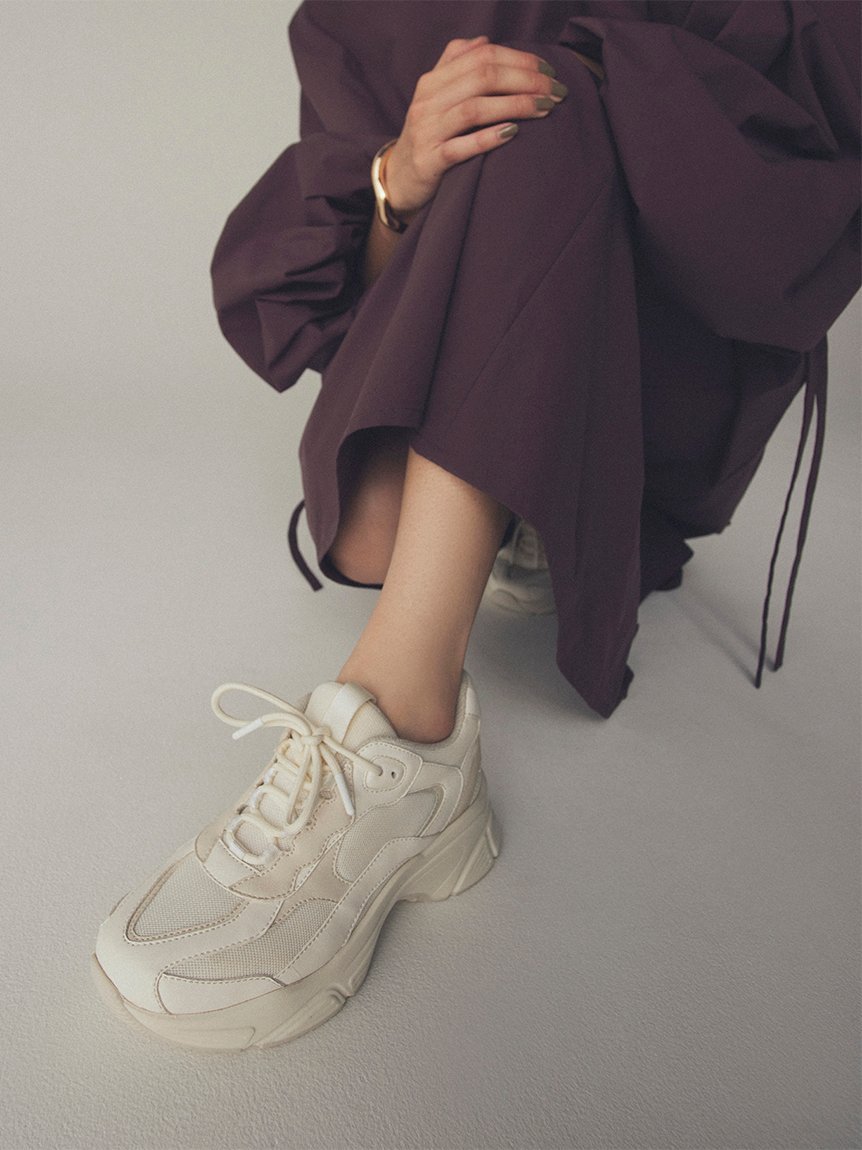 【SALE／30%OFF】emmi 【emmi atelier】メッシュダットスニーカー エミ シューズ・靴 スニーカー ホワイト【送料無料】のサムネイル