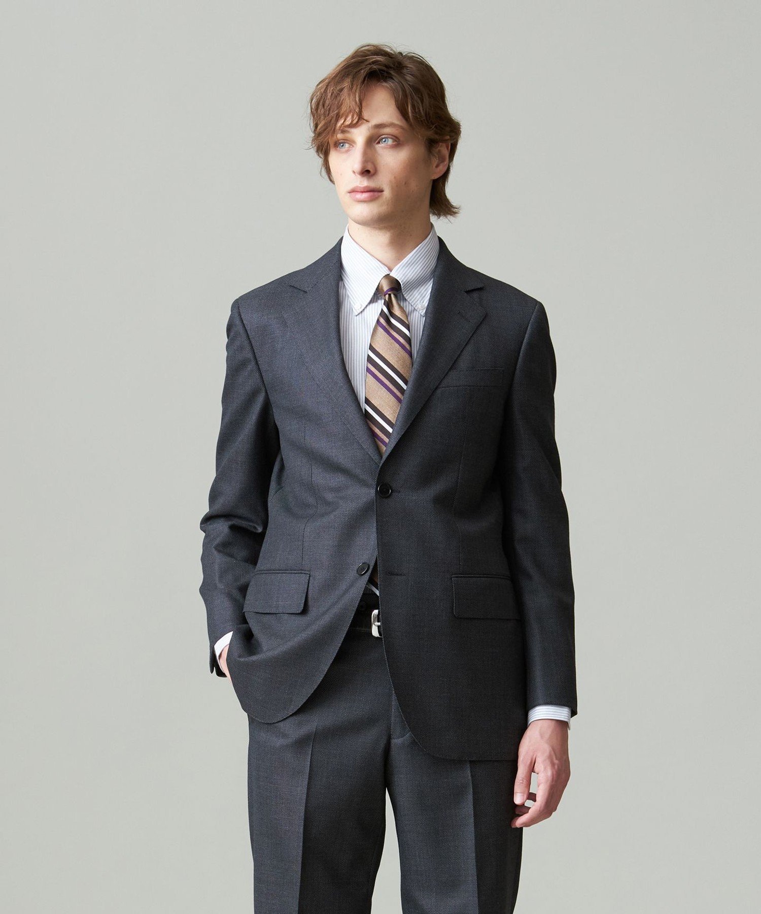 J.PRESS 【JAPAN CRAFT CLOTH】バーズアイ スーツ/総裏 ジェイプレス スーツ・フォーマル セットアップスーツ ネイビー グレー【送料無料】