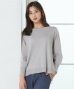 【SALE/30%OFF】any SiS 【WEB・一部店舗限定】バックチュールコンビ ニット エニィスィス トップス ニット ブルー ブラック グレー【送料無...