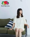 【SALE／20%OFF】FRUIT OF THE LOOM FRUIT OF THE LOOM/(W)ワッフル半袖上下セット ハンドサイン インナー・ルームウェア パジャマ オレンジ グリーン