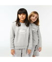 【SALE／40 OFF】LACOSTE KIDSパイルクロッククルーネックスウェット ラコステ トップス スウェット トレーナー シルバー ネイビー ホワイト グレー ブルー【送料無料】