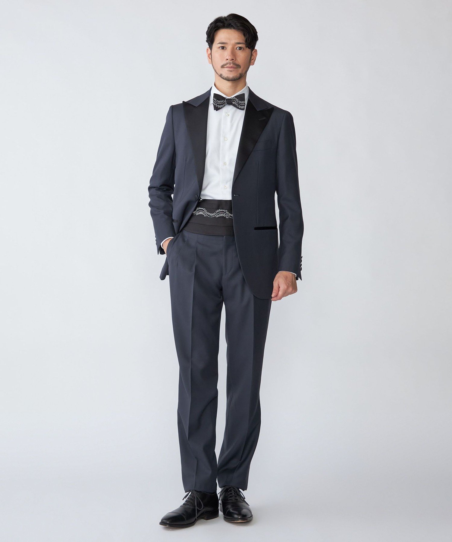 SHIPS MEN SHIPS: ラグジュアリー ドーメル タキシード スーツ シップス スーツ・フォーマル セットアップスーツ ネイビー ブラック【送料無料】