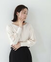 【SALE／30 OFF】NATURAL BEAUTY BASIC バイカラーマトンスリーブニット ナチュラルビューティベーシック トップス ニット ピンク ブルー【送料無料】